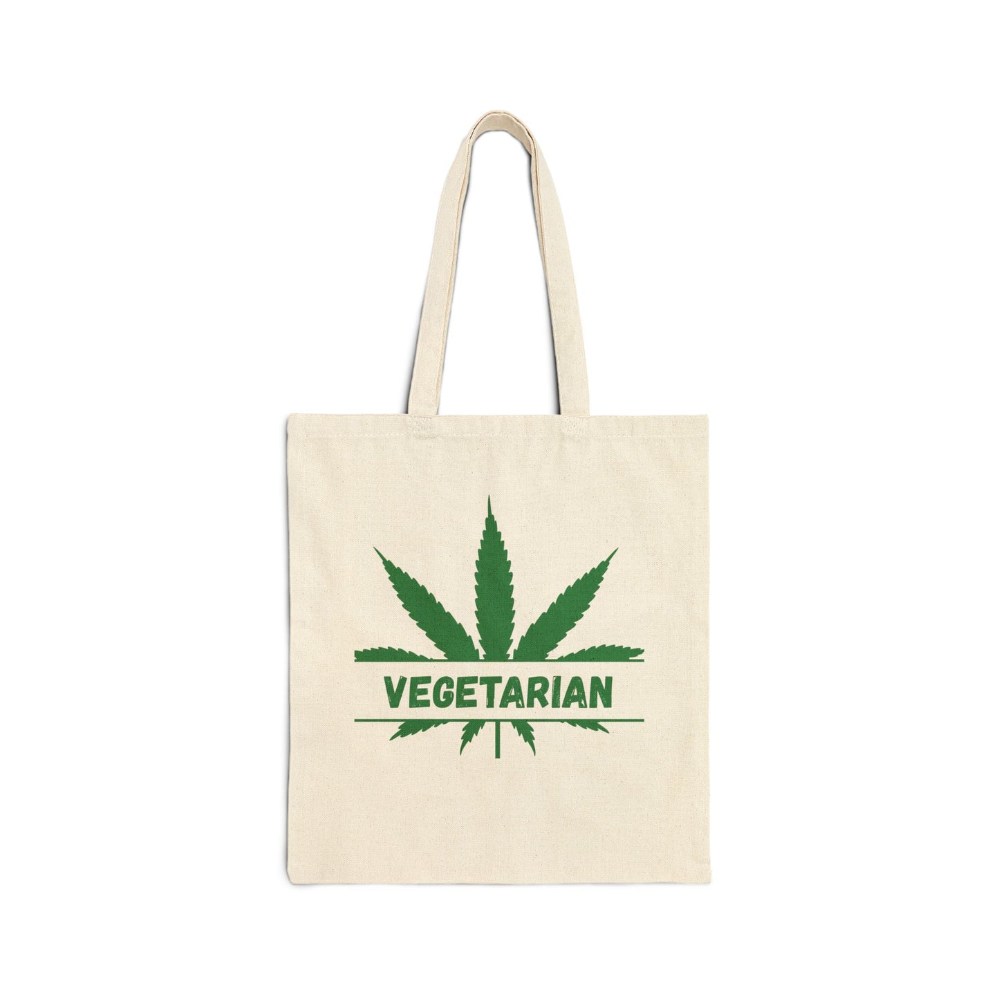 Eco-Friendly Shopping Bag - "Vegetarian" Canvas Tote Bag