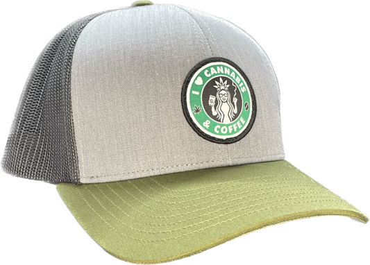 Tri-colored low profile snapback with logo